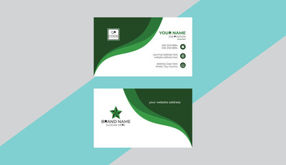 visiting card for business and personal use. the vector template in Horizontal layout style. 