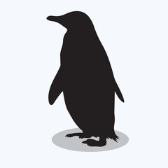 Yellow-Eyed Penguin silhouettes and icons. Black flat color simple elegant Yellow-Eyed Penguin animal vector and illustration.