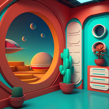 Minimalistic and Futuristic Background Generated by AI