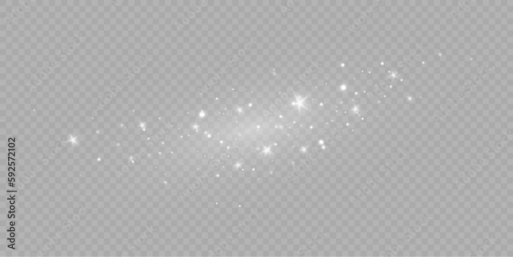 Aufkleber dust sparks and stars shine with a special light. christmas light effect. glittering particles of ma