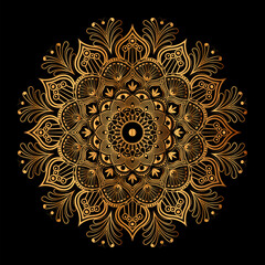 luxury golden mandala design.