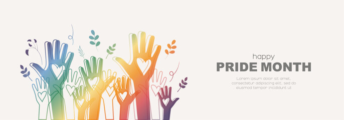 Happy Pride Month banner.