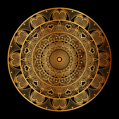 luxury golden mandala design.