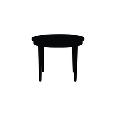 Nice Table silhouettes vector Design. Black illustration.