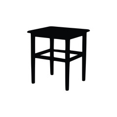 Nice Table silhouettes vector Design. Black illustration.