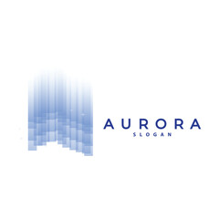 Aurora Logo, Light Wave Vector, Nature Landscape Design, Product Brand Template Illustration Icon