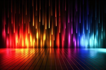 Abstract colorful background wall for photography with falling colorful effects Generative AI Illustration