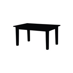 Nice Table silhouettes vector Design. Black illustration.
