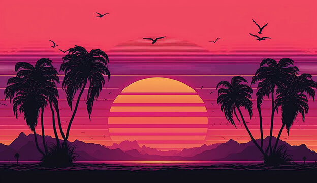 Simpel Vaporwave Wallpaper