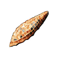 Vector Seashell watercolor illustration. Hand drawn underwater element design. Artistic vector marine design element. Illustration for greeting cards, printing and other design projects.