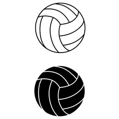 volleyball icon vector set. sport illustration sign. ball symbol or logo.