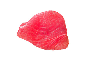 Raw fillet steak tuna.  Isolated, transparent background