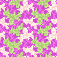 Abstract nature decorative seamless colorful pattern with wave shapes