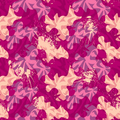 Abstract nature decorative seamless colorful pattern with wave shapes