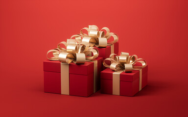 Gift box, festival and celebration, 3d rendering.