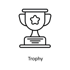 Trophy Vector   outline Icons. Simple stock illustration stock