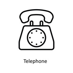 Telephone  Vector   outline Icons. Simple stock illustration stock