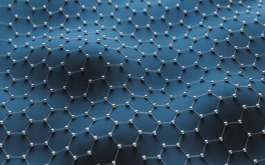Fototapeta premium Hexagonal structure background, 3d rendering.