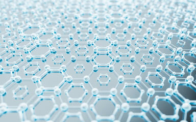 Obraz premium Hexagonal structure background, 3d rendering.