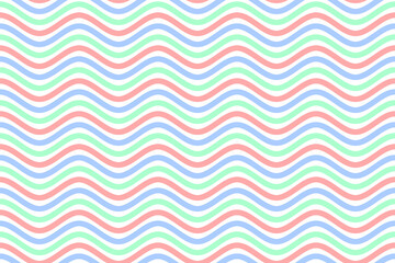 Colorful pastel water wave stripes seamless pattern background vector. Abstract wavy lines fabric pattern. Horizontal optical illusion curve strips. Wall and floor ceramic tiles pattern.