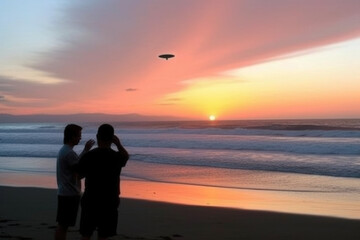Fototapeta premium UFO photo taken by accident