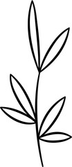 leaves vector outline clipart