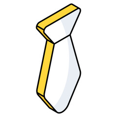 Editable design icon of tie 