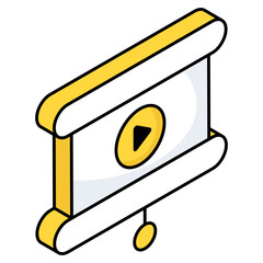 Perfect design icon of video presentation 