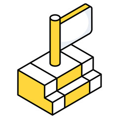 Trendy design icon of flag