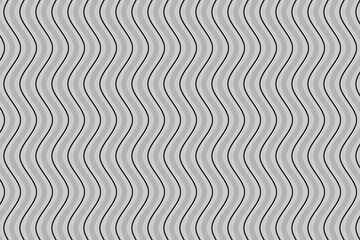 Pastel grey ocean wave stripes repeating pattern on white background vector. Abstract wavy lines fabric pattern. Vertical optical illusion curve strips. Wall and floor ceramic tiles pattern.