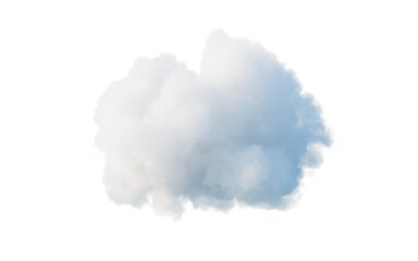 Cloud on white background, 3d rendering.