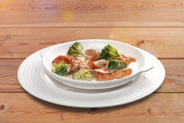 roasted tasty beef steak on a plate