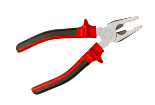 an insulated pair of pliers as a tool