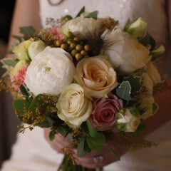 bouquet, wedding, rose, flower, flowers, roses, bride, love, bridal, beauty, floral, pink, celebration, marriage, bloom, nature, romance, bunch, arrangement, beautiful, blossom, decoration, married, l