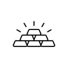 Top choice Gold Bar icon vector, illustration logo template in trendy black outline style. Editable graphic resources for many purposes.