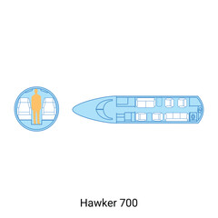 Hawker 700 airplane scheme. Civil Aircraft Guide