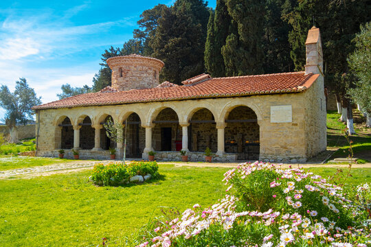 Church of St Mary's Monastery on the Island in Narta Lagoon