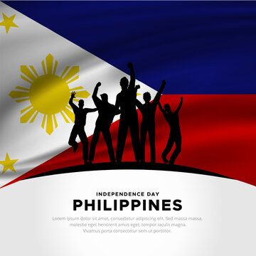 Philippines Independence day Design vector suitable for poster, social media, banner, flyer and backdrop