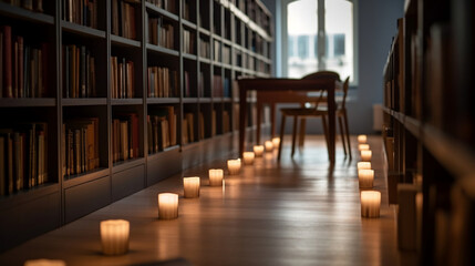 Obraz premium A stunning modern library filled with books. Generative AI.