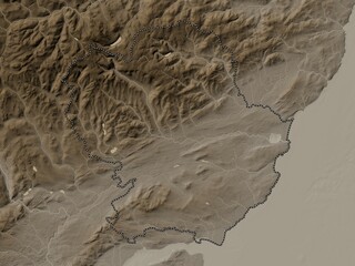 Angus, Scotland - Great Britain. Sepia. No legend