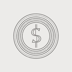 dollar icon illustration