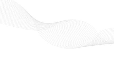 Abstract wavy black curved line on transparent background. Grey abstract background with flowing particles. Digital future technology concept. vector illustration.