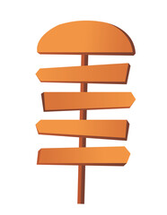 Wood board signs isolated on white background.Vector