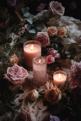 Enchanted Floral Ambience with Scented Candles