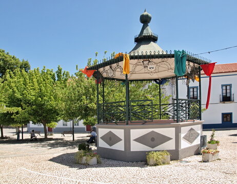 Typical and traditional square in Alvito, Alentejo - Portugal 
