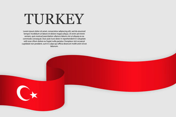 Ribbon flag of Turkey