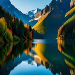 The colorful river, generative ai