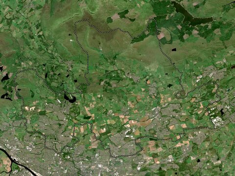 East Dunbartonshire, Scotland - Great Britain. Low-res satellite. No legend