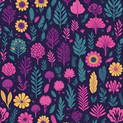 seamless pattern with flowers