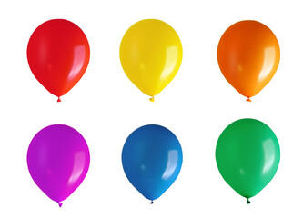 Children's party balloons isolated